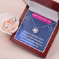 Gift To Mother-in-Law : Love Knot Earrings and Necklace, Mother's Day Message Card, You Are A Dream Come True