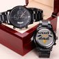 Worlds No1 Dad Customized Black Chronograph Watch, Father's Day Gift