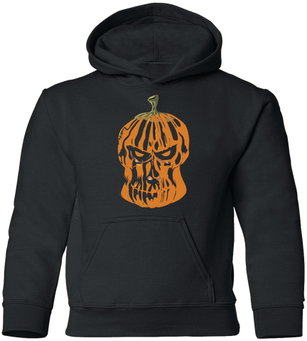 Image of Pumpkin-Skull Halloween Costume  Youth Pullover Hoodie - DNA Trends