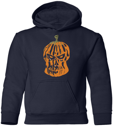 Image of Pumpkin-Skull Halloween Costume  Youth Pullover Hoodie - DNA Trends