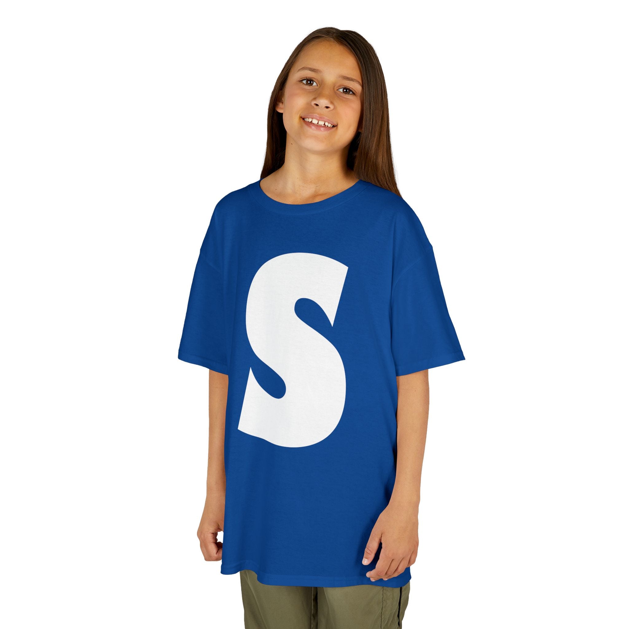 Chipmunks "S" Simon Letter Print T-Shirt Halloween Costume Apparel Heavy Cotton™ Tee