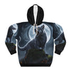 Halloween Lunar Howl – Full Moon Werewolf Hoodie ,Mystical Wolf Design Pullover Hoodie, Cozy National Wolf Day Gift, Full Moon Hoodie