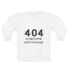 404 Costume Not Found Sweatshirt, Unisex Cozy Pullover, Funny Geeky Apparel, Perfect for Halloween, Gift for Tech Lovers, Casual Fashion