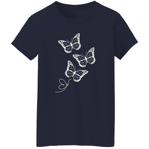 Image of Monochrome Butterflies  Ladies'  T-Shirt