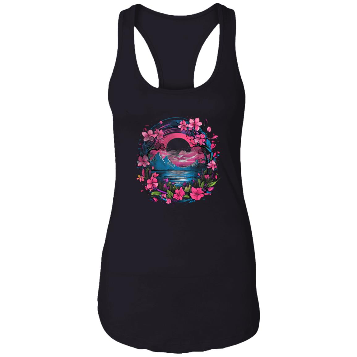 Blooming Sunset  Spring Fling Ladies Ideal Racerback Tank