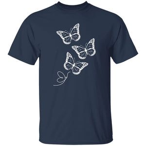 Monochrome Butterflies Unisex T-Shirt