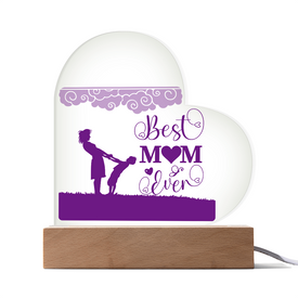Best Mom Ever Acrylic Heart , Mother's Day Gift