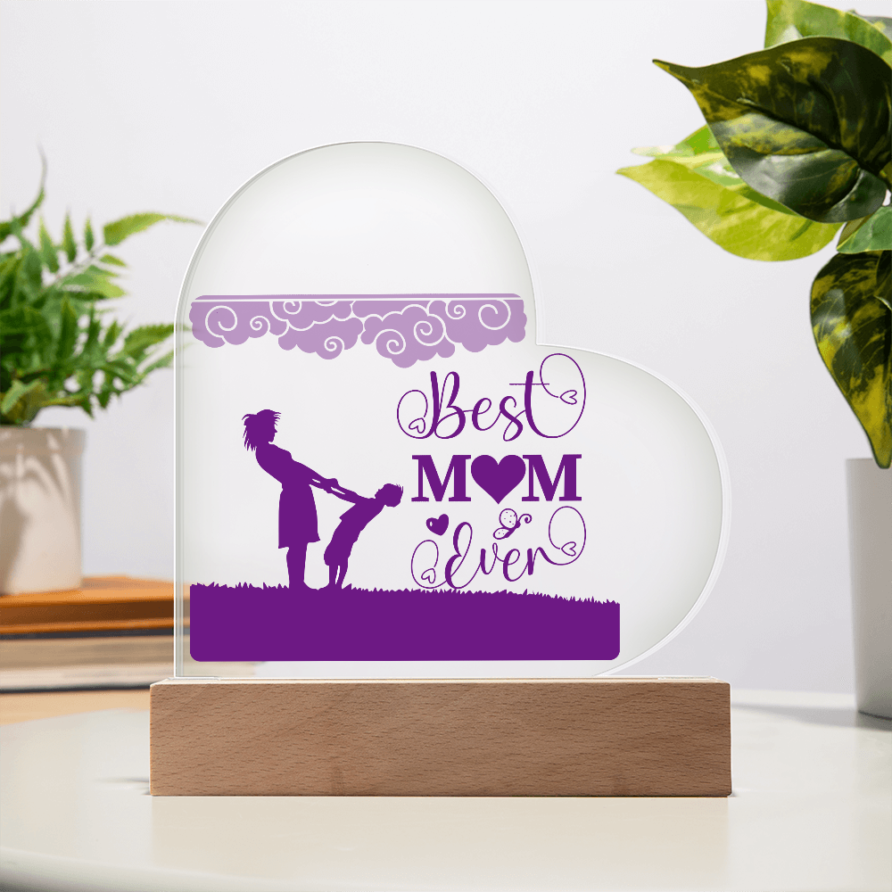Best Mom Ever Acrylic Heart , Mother's Day Gift