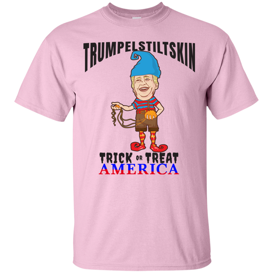 Trumpelstiltskin Trick Or Treat America T-Shirt Halloween Tees (Men)