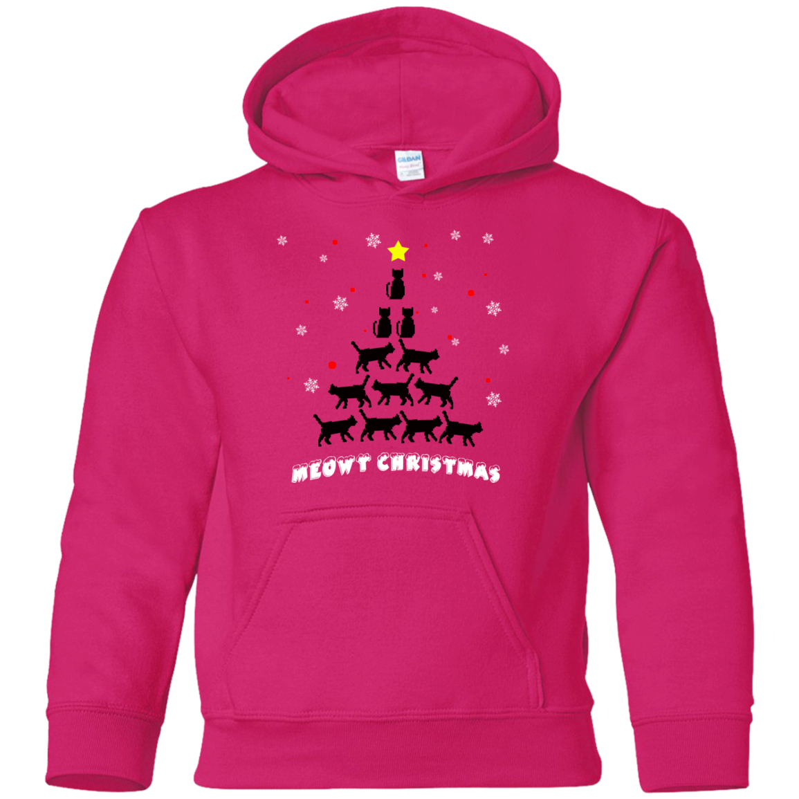 Stylish Meowy Christmas Pullover Christmas Hoodie for The Youth - DNA Trends