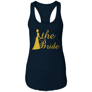 Bridal Shower- Golden Font Bachelorette Part  Ladies Ideal Racerback Tank For Bride - DNA Trends