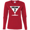 Funny Drunk 2, Thing 1, Thing 2 Halloween Costume Ladies' Cotton LS T-Shirt - DNA Trends