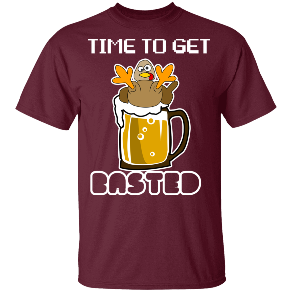 Time To Get Basted Thanksgiving Youth  T-Shirt - DNA Trends
