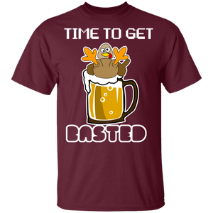 Time To Get Basted Thanksgiving Youth  T-Shirt - DNA Trends