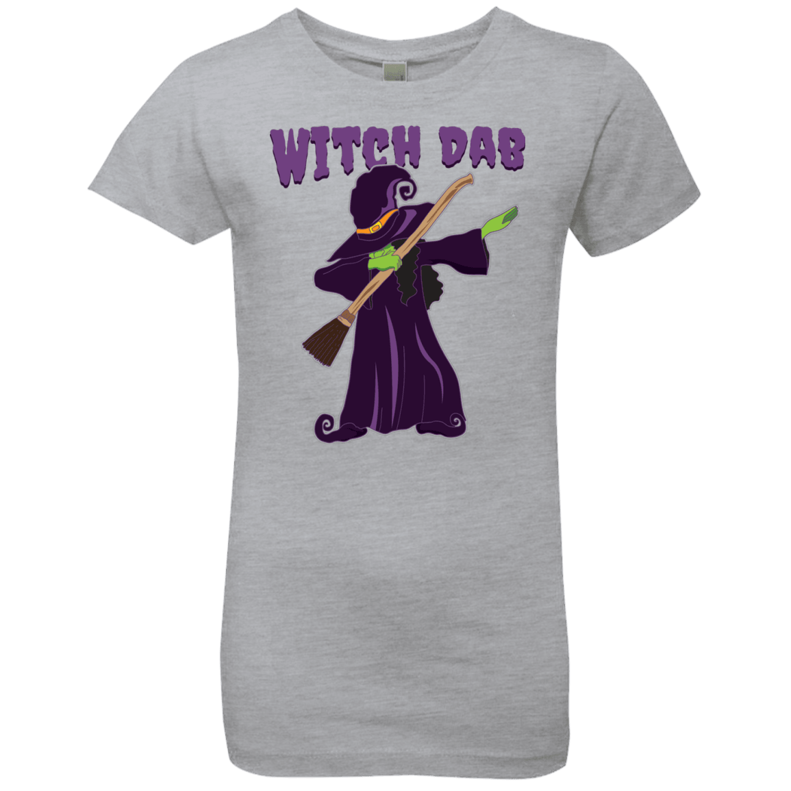 Trendy Witch Dab T-Shirt Halloween Tshirts (Girls) - DNA Trends