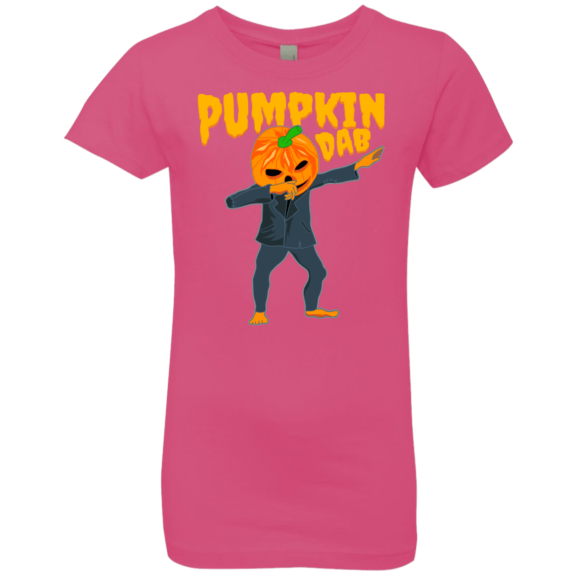 Trendy Pumpkinhead Dab T-Shirt Halloween Tshirts (Girls) - DNA Trends