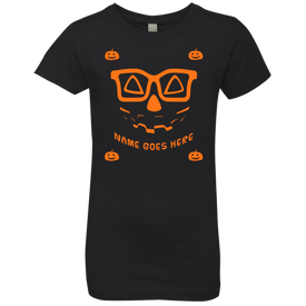 Personalized Creepy Nerd Pumpkin Halloween Costume  Girls' Princess T-Shirt - DNA Trends