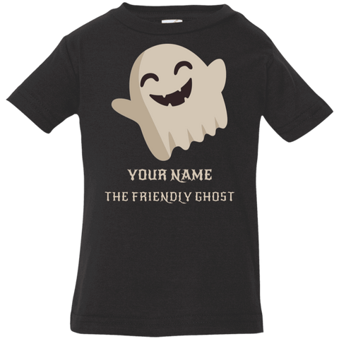 Image of Personalised Friendly Ghost Halloween Costume Jersey T-Shirt(Infant) - DNA Trends