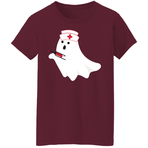 Image of Ghost Nurse Syringe Halloween Costume Ladies'  T-Shirt - DNA Trends
