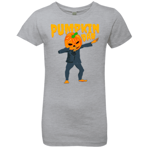 Image of Trendy Pumpkinhead Dab T-Shirt Halloween Tshirts (Girls) - DNA Trends