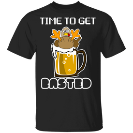 Time To Get Basted Thanksgiving Youth  T-Shirt - DNA Trends