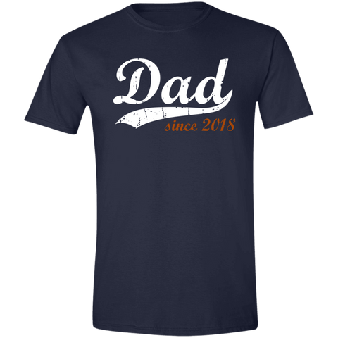Image of Dad Since 2018 Softstyle T-Shirt - DNA Trends