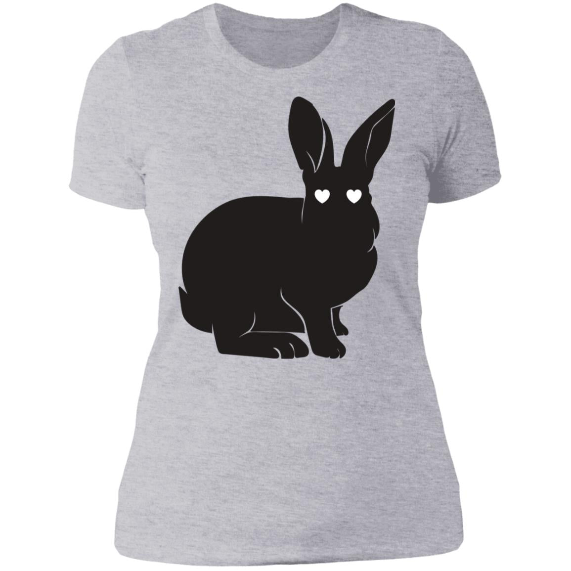 Silhouette Cute Easter Bunny Ladies'  T-Shirt: Cute Easter Bunny, Cute Silhouette, Happy Easter, Family Easter