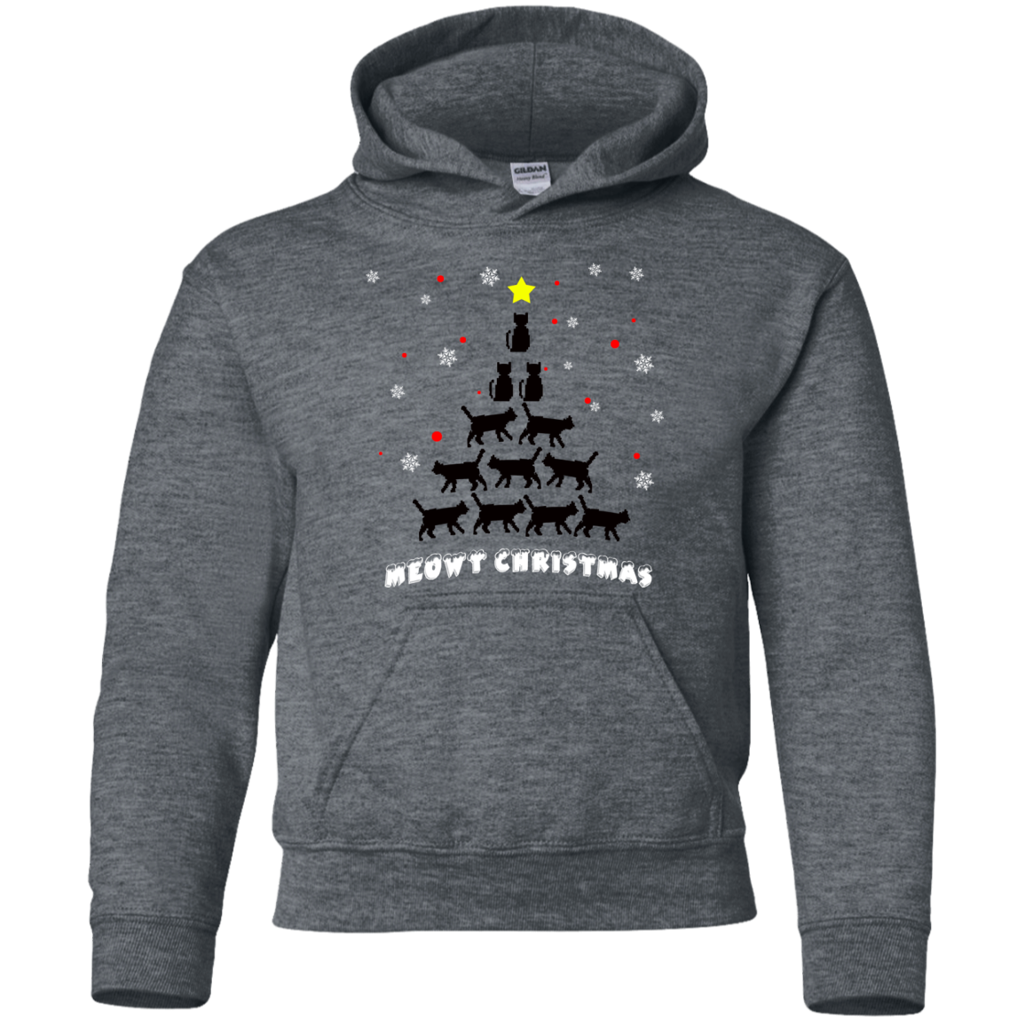 Stylish Meowy Christmas Pullover Christmas Hoodie for The Youth - DNA Trends