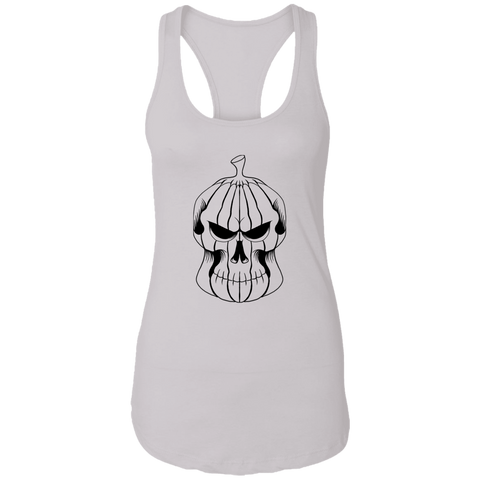 Image of Pumpkin Skull Halloween Costume Ladies Ideal Racerback Tank - DNA Trends