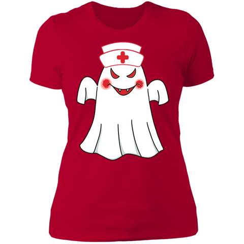 Image of Ghost Nurse Halloween Costume Ladies'  NL T-Shirt - DNA Trends