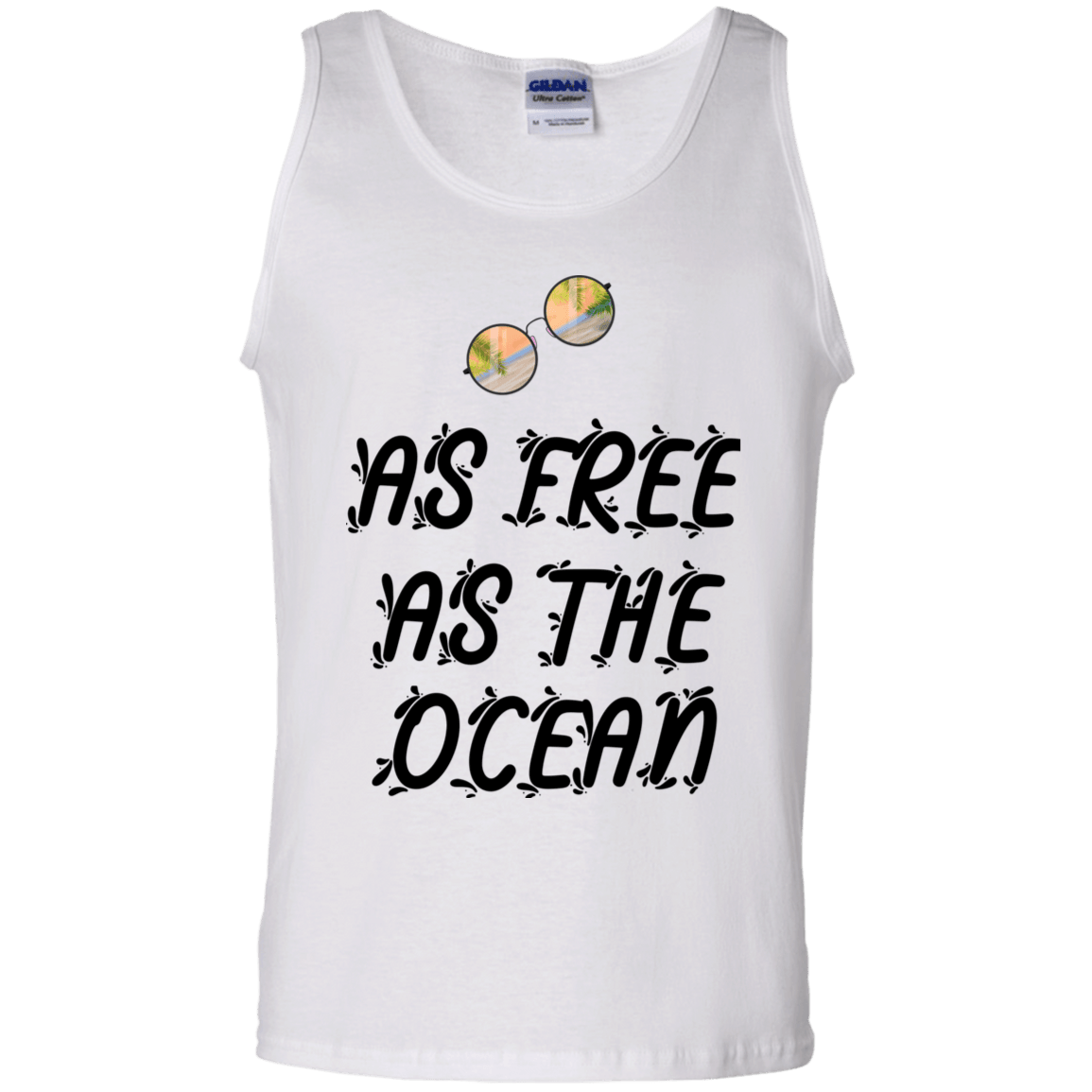As Free As The Ocean 100% Cotton  Summer Tank Top - DNA Trends