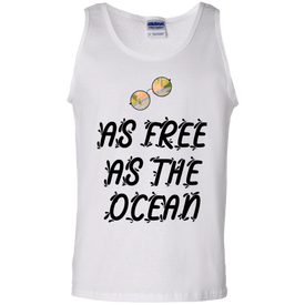 As Free As The Ocean 100% Cotton  Summer Tank Top - DNA Trends