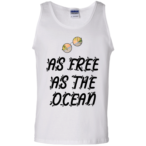 Image of As Free As The Ocean 100% Cotton  Summer Tank Top - DNA Trends