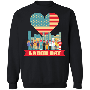 Labor Day USA Crewneck Pullover Sweatshirt - DNA Trends