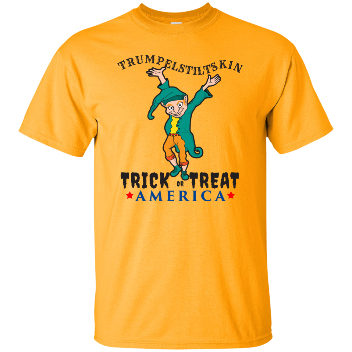 Trumpelstiltskin Trick Or Treat America T-Shirt Halloween Shirts (Men)
