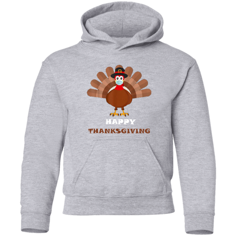 Image of Happy Thanksgiving Masked Turkey Youth Pullover Hoodie - DNA Trends