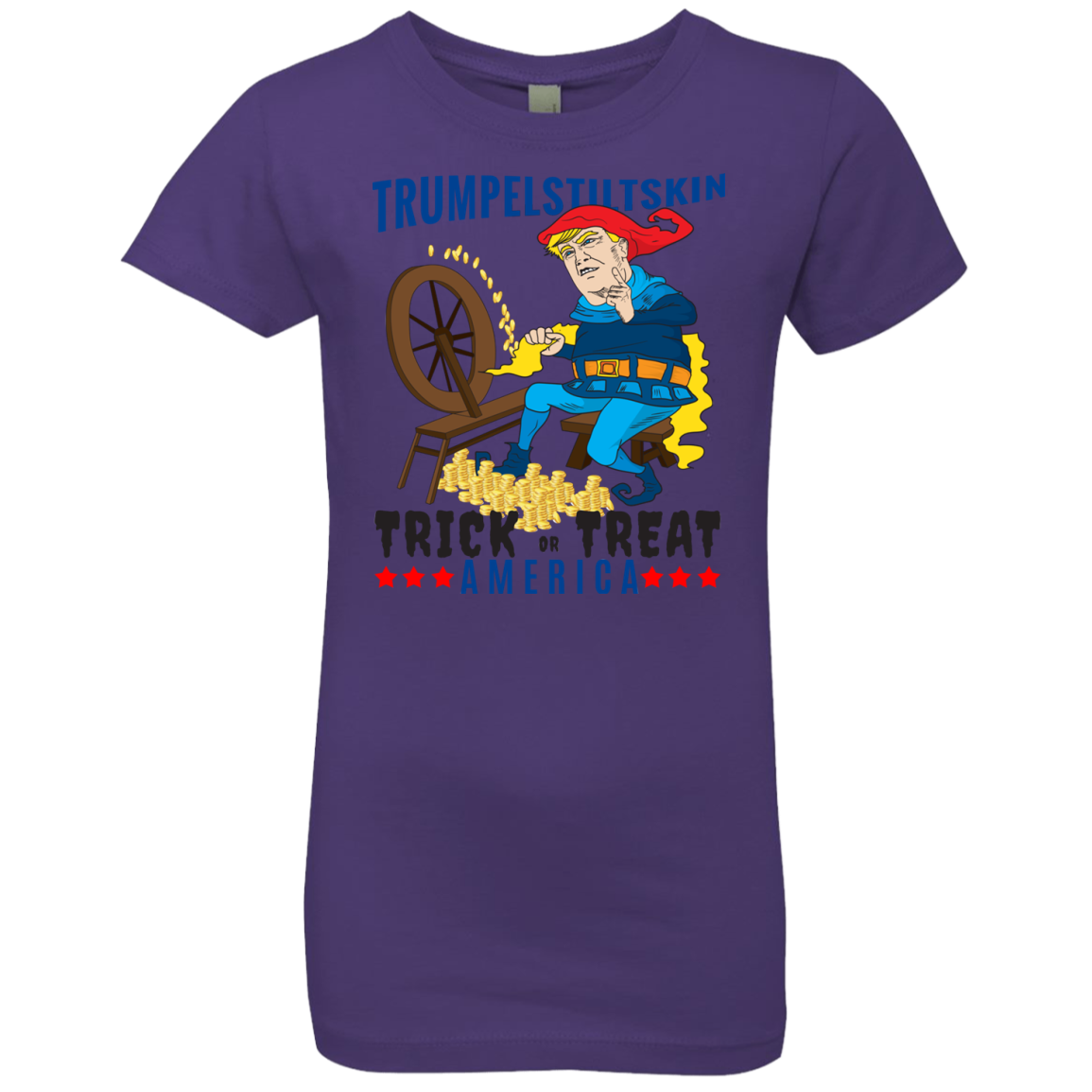 Trumpelstiltskin Trick Or Treat America T-Shirt Halloween Clothes (Girls) - DNA Trends