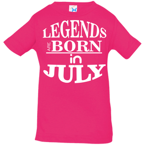 Legends are Born in July Infant T-Shirt - DNA Trends