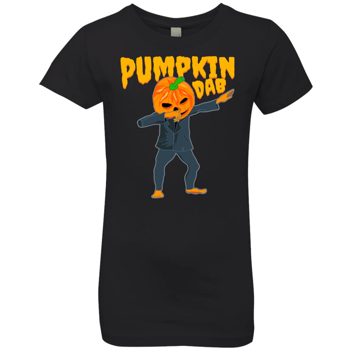 Trendy Pumpkinhead Dab T-Shirt Halloween Tshirts (Girls) - DNA Trends