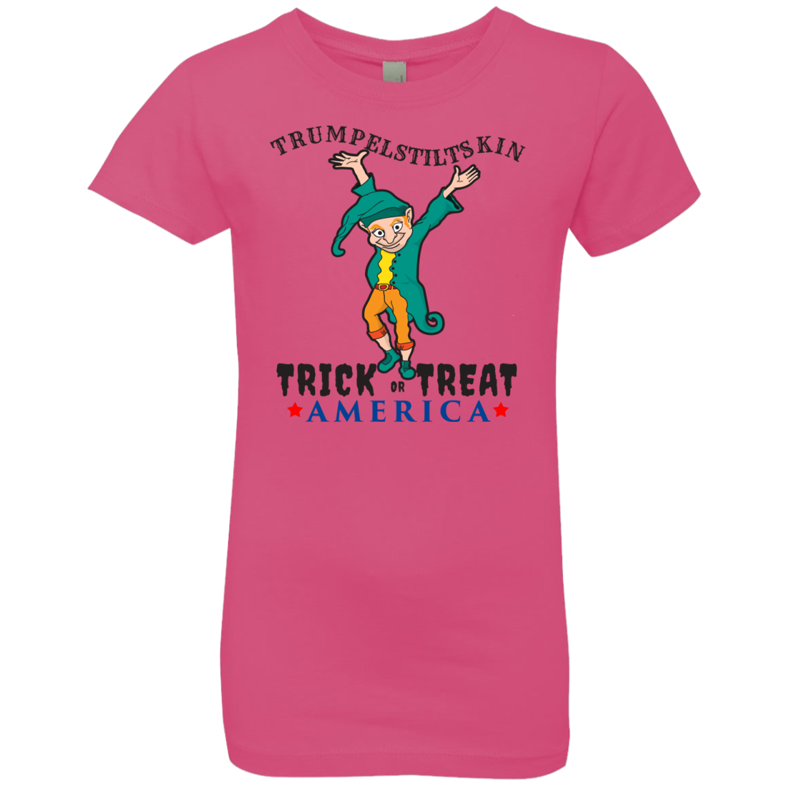 Trumpelstiltskin Trick Or Treat America T-Shirt Halloween Clothing (Girls) - DNA Trends