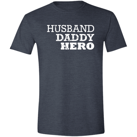 Image of Husband Daddy Hero Softstyle T-Shirt - DNA Trends
