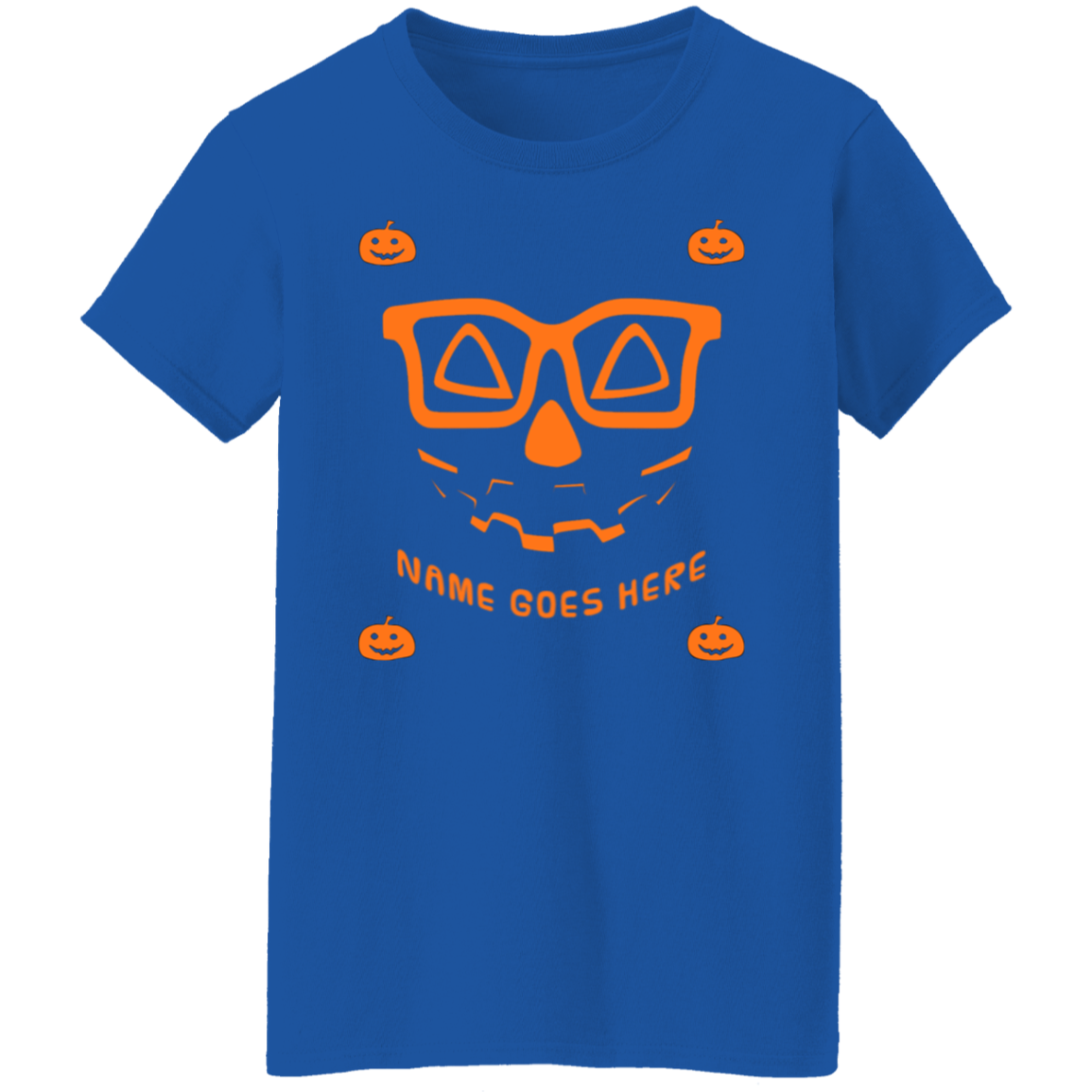 Personalized Creepy Nerd Pumpkin Halloween Costume  Ladies'  T-Shirt - DNA Trends