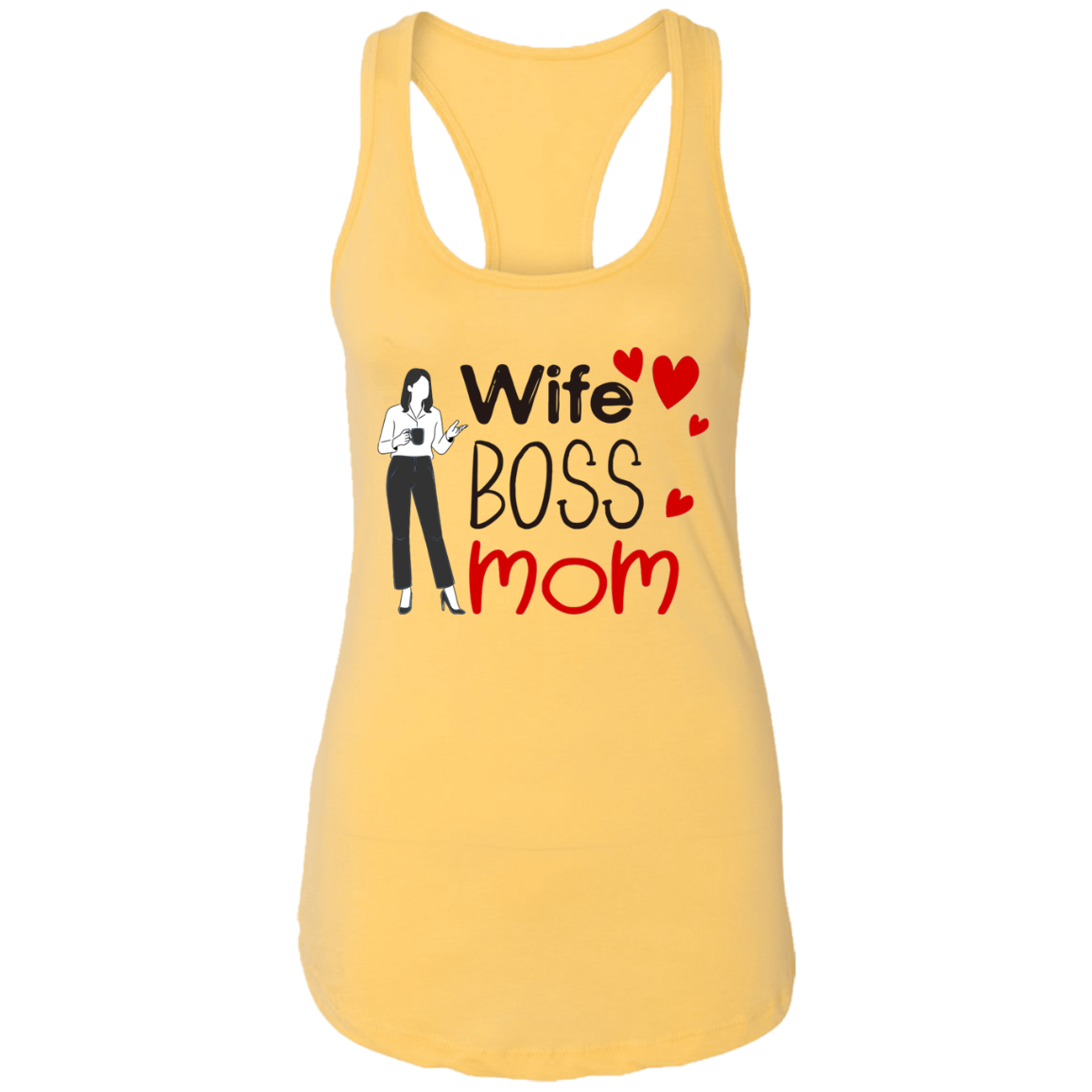 Wife , Boss , Mom Ladies Ideal Racerback Tank - DNA Trends
