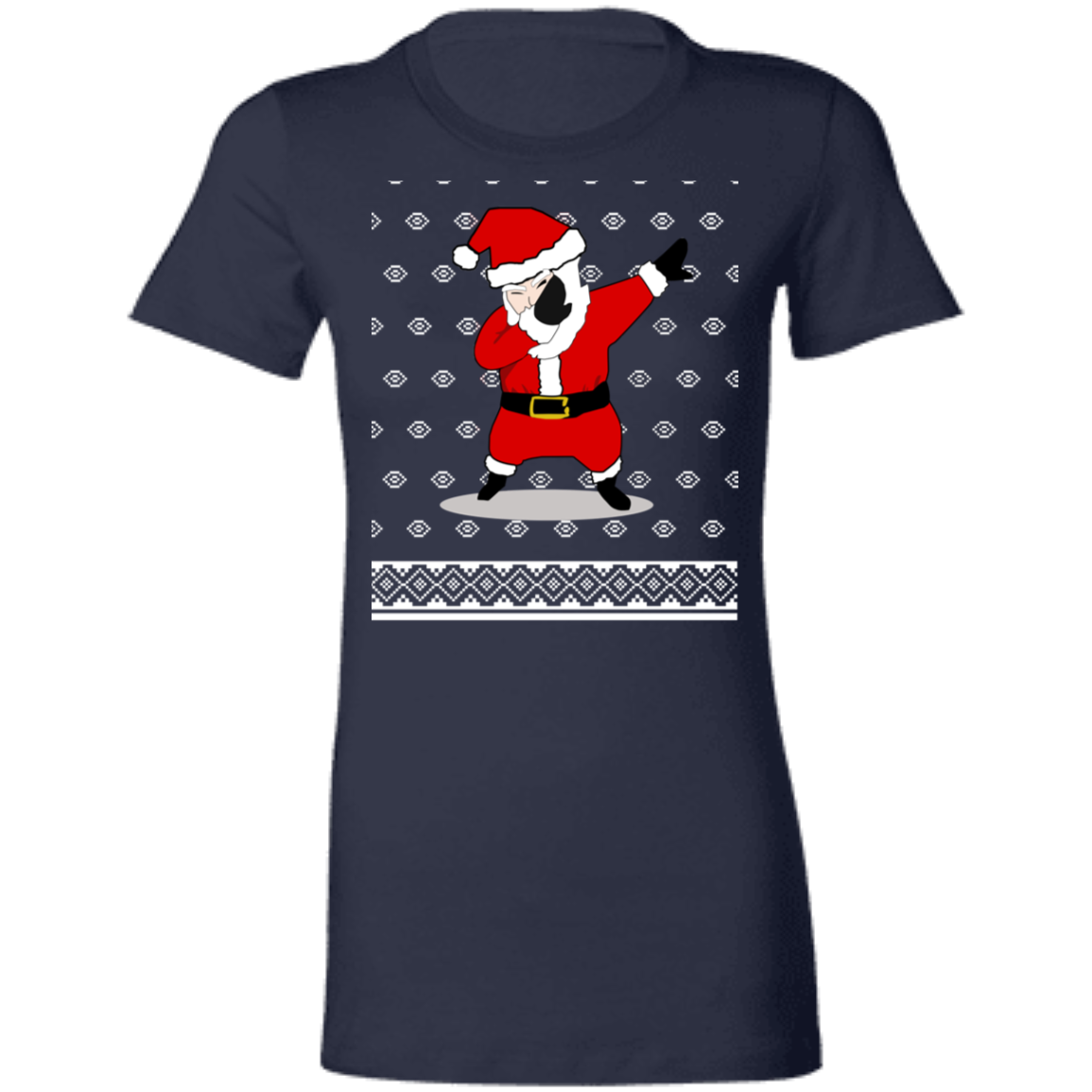 Cool Dabbing Santa Ladies'  T-Shirt - DNA Trends
