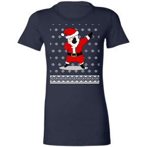 Cool Dabbing Santa Ladies'  T-Shirt - DNA Trends