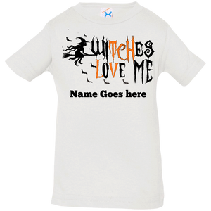 Personalized- Witches Love Me Halloween Costume Infant Jersey T-Shirt - DNA Trends