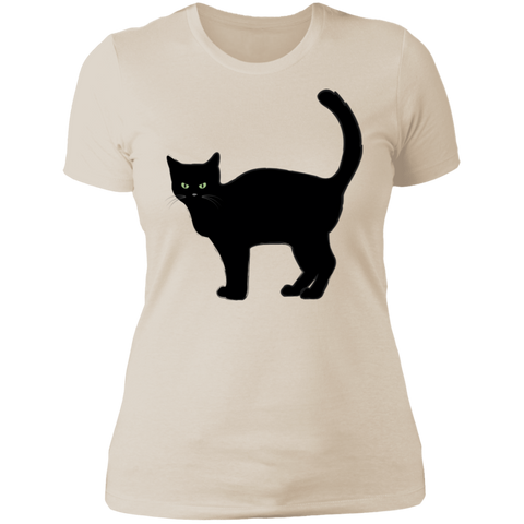 Image of Black Cat Halloween Ladies'  T-Shirt - DNA Trends