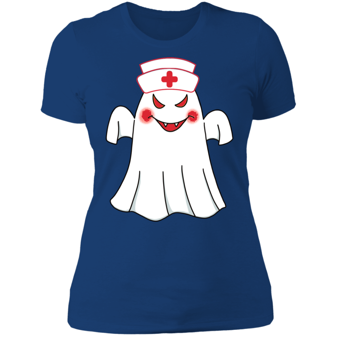 Ghost Nurse Halloween Costume Ladies'  NL T-Shirt - DNA Trends