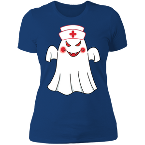 Ghost Nurse Halloween Costume Ladies'  NL T-Shirt - DNA Trends