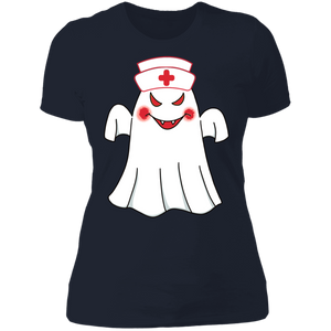 Ghost Nurse Halloween Costume Ladies'  NL T-Shirt - DNA Trends